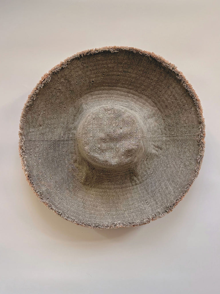 Atelier Magata Grand Shade Bloom Sun Hat natural dyed cotton grey