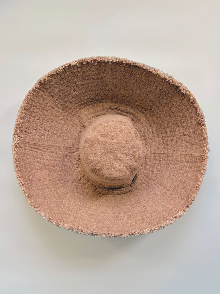 Atelier Magata Grand Shade Bloom Sun Hat natural dyed cotton pink