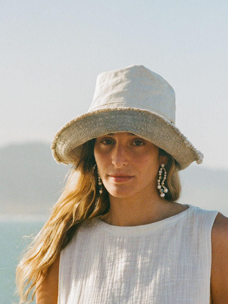 Atelier Magata Small Brim sun hat natural dyed cotton